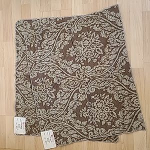 Beautiful 2 Pieces Floral Green Fabric 27"×23" Made in Italy